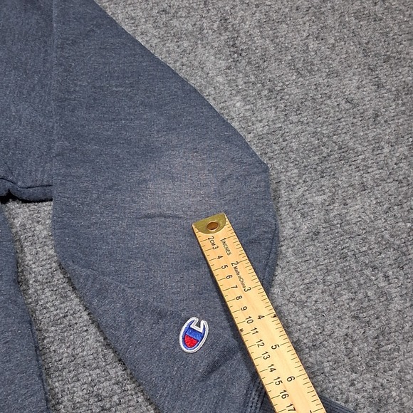 Vintage Champion Authentic Athletic Hoodie Faded Mens Size M Rare Blue 90s Retro - Picture 4 of 10
